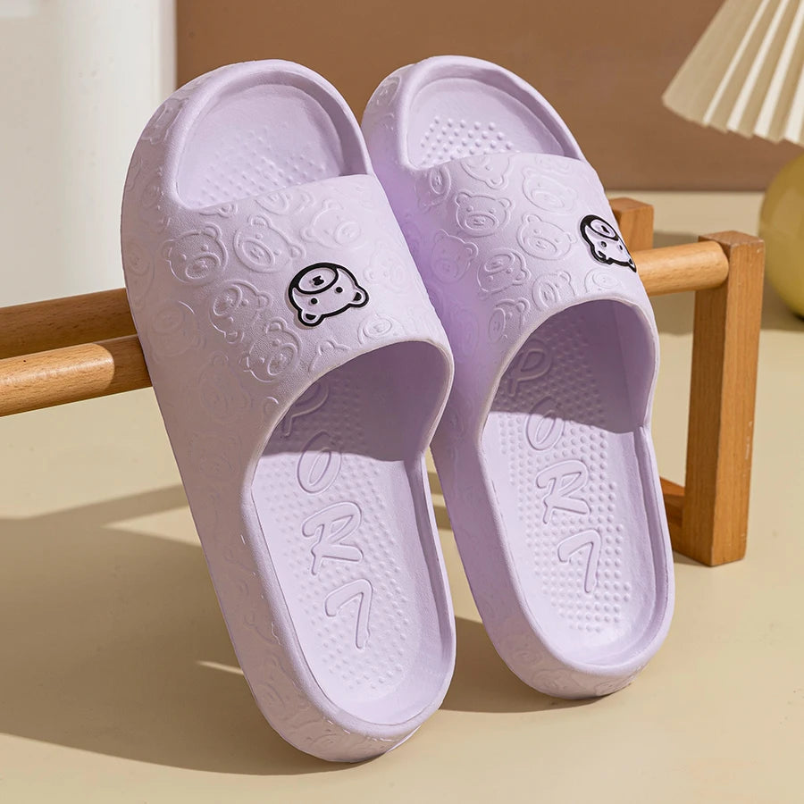 Men’s Summer Bear Print Slippers
